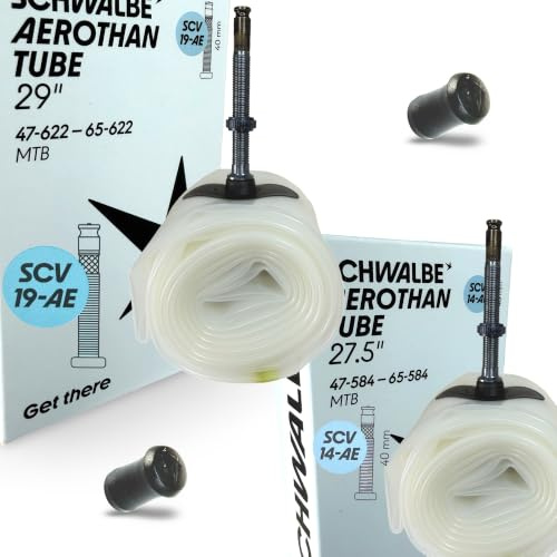 F26 Aerothan Light Schlauch 27,5+29 kompatibel mit Schwalbe SCV14-AE + SCV19-AE klick Ventil Mullet Set