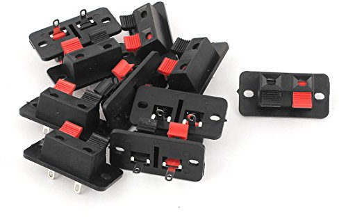 sourcing map 10 STK. 2 Wege Feder Push Release Anschluss Lautsprecher Klemmenleiste Block de
