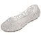 Sandales plates pour femme Supervy Bird-Nest Ballet en plastique souple - Argenté - argenté, 38 EU Weit