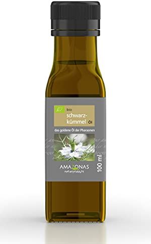 Amazonas Naturprodukte • Bio Schwarzkümmelöl • kaltgepresst aus ägyptischen Samen „nigella sativa“ • 100% naturbelassen • Qualitätsprodukt (100ml)