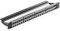 deleyCON 48 Port Panneau de Brassage Modulaire pour Les RJ45 Modules Keystone 1U (1HE) 19 Pouces Le Montage en Rack Compatible CAT5 CAT6 CAT7 CAT8 LAN Réseau Noir