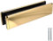White Hinge Limited Gold Letter Box, 12 Inch Yale Letterbox Plate, Weatherproof, Letterbox for Door with Draught Excluder Brush and Sprung Flaps, Universal Fit