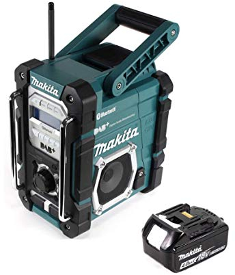 Makita DMR 112 M1 - Radio da cantiere, 7,2 – 18 V, Bluetooth DAB+ + 1 batteria da 4,0 Ah, senza caricatore