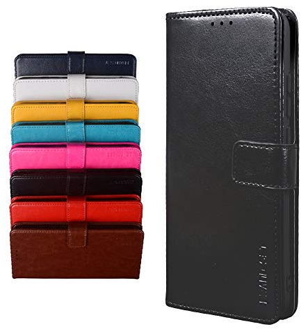 BRAND SET Schutzhülle für Nokia 2.3 Handyhülle Brieftasche Kunstleder mit Magnetverschlussverriegelung und Stent-Funktion Geeignet Flip Handyhülle für Nokia 2.3(Schwarz)