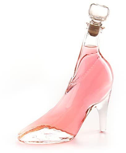 Turkish Delight Gin Gift | Lady Shoe Shaped Glass Bottle | 350ml | 26% | Rose petal & mint infusion • Novelty footwear decanter • Distinctive keepsake present • Gift for Her, Wife, Spouse