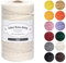 3 mm Makramee Baumwolle Garn,ilauke 100m Baumwollgarn Baumwollschnur Makramee 4-lagig,Natur Baumwolle Kordel für DIY Handwerk, Basteln Weben Dekoration, Pflanzenbügel - Beige