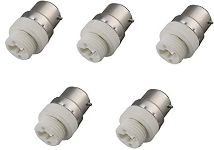 5pcs B22 to G9 Halogen or LED Bulb Adapter Lamp Socket 230V Converter for Halogen LED Base