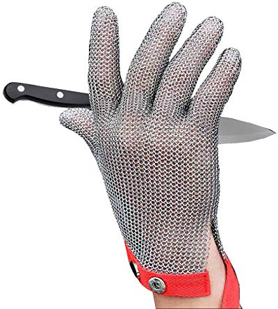 Guantes Anticortes WXYZ Guantes de Trabajo de Seguridad, Guantes de Acero Inoxidable Resistente a la Cocina, Cocina, jardín, Guantes de ostras (Color : 8pcs/S)