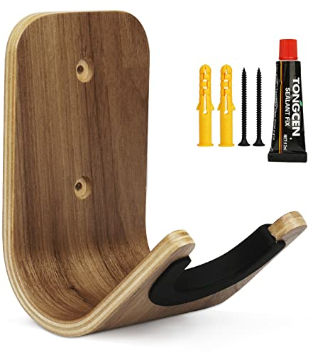 Support Mural pour Guitare, Support de Crochet de Guitare en Bois avec Vis et Adhésif pour Ukulélé, Basse, Guitare Acoustique et électrique,Guitare