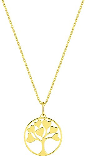 Lucky One Bijoux Collar Colgante árbol de la vida Oro 18K - Joyas para Mujer 750/1000 - Joyería de Lujo