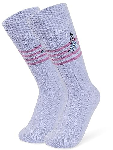 Disney Chaussettes Chaussons Femme EU 35-41, Chaud et Comfy Chaussettes Antidérapantes Fantaisie, Cosy Idee Cadeau