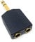 DRUT 1pcs 6.35mm 1/4 inch Stereo Jack Splitter Cable Adapter Lead 1 x Plug to 2 x Sockets, Male to Female