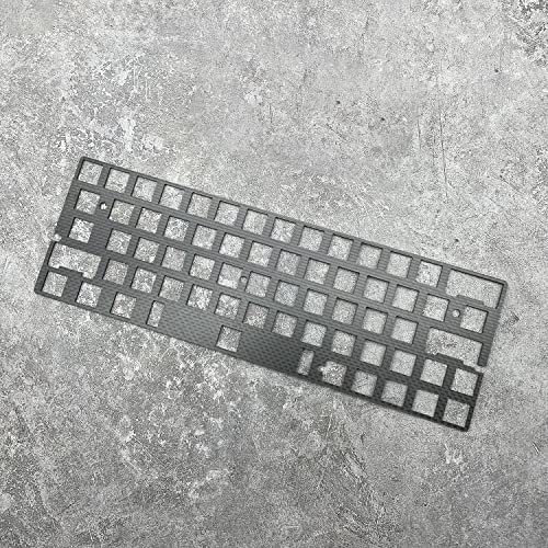 DucKey Plaque De Positionnement, PC/FR4/POM/Carbon Fiber/Laiton Plaque Montage PCB pour Clavier Mécanique 60% GH60 (Color : Carbon Fiber, Size : PCB-Mount)