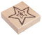 Rayher Stempel Holz Star und Sternchen, 7 x 7 cm, Stempel Weihnachten, Holzstempel zum Gestalten von Karten, Umschlägen, Geschenken, Motivstempel, Butterer Stempel, 29252000