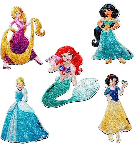 Mono-Quick Disney © Prinzessin Set 5 Stück - Aufnäher, Bügelbild, Aufbügler, Applikationen, Patches, Flicken