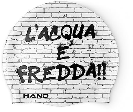 HAND SPORT Street Cold, Cuffia in Silicone, Cuffia Piscina, Cuffia Nuoto, Taglia Unica (Bianco)