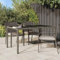 Homgoday Gartentisch 150 x 90 x 75 cm gehärtetes Glas und Polyrattan grau, Gartentisch, Terrassentisch, Esstisch, Gartentische
