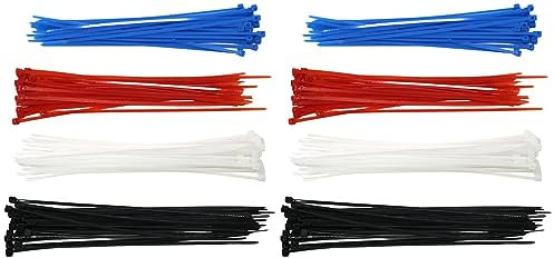 fiXte Kabelbinder, vielseitig einsetzbar, 2 mm x 150 mm, Kunststoff, für Büro, Zuhause, Garten, Garage, Werkstatt (240 Stück)