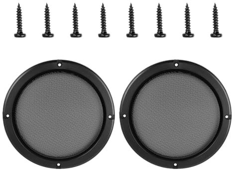 Unifizz Car 2pcs Cover 7 Mesh Protector Car Speaker Cover Woofer Subwoofer Grill