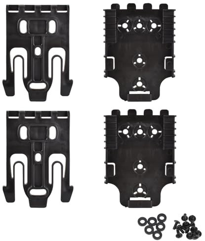QLS-Schnellverriegelungssystem-Set, 2-teilig, Beinholster, Mid-Ride Universal-Gürtelzubehör, Schwarz