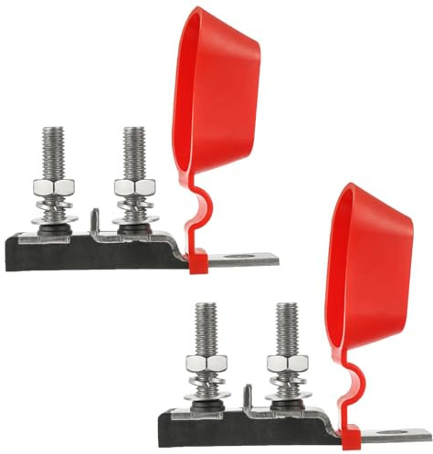 BOJACK Terminal fusible de Batterie Fusible Bloc Double Goujons 5/16 Porte-fusible Bateau Camion Voiture Marine (2 pièces)