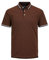 JACK & JONES Herren Slim Fit Polo Shirt JJEPAULOS Uni Sommer Hemd Kragen Kurz Arm Basic Pique Cotton, Braun - Weiß - Dunkelblau, S