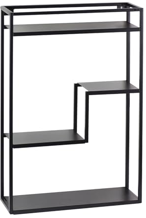 osoltus Cube Wandregal schwarz Metall 40x13x60cm