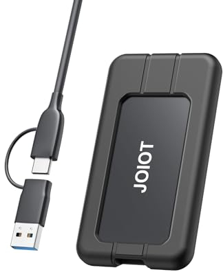 JOIOT 1TB SSD Esterno Portatile Portable SSD con Lettura 2000 MB/s e Scrittura 1700 MB/s Hard Disk Esterno USB-C USB 3.2 Stato Solido Esterne Compatibile con MacBook Computer Laptop Desktop Nero