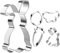 5pcs Formine Biscotti Pasqua, Tagliabiscotti di Pasqua Stampi Biscotti Pasquali in Acciaio Inox -Coniglietto Uovo Pulcino Farfalla Coniglio Grande