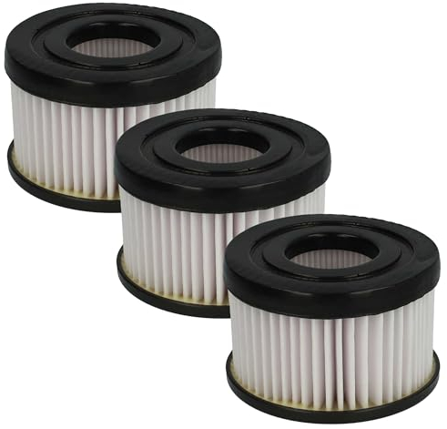 vhbw Lot de 3x filtres à cartouche compatible avec Rowenta Air Force Flex 760 aspirateur - Filtre plissé, plastique/papier