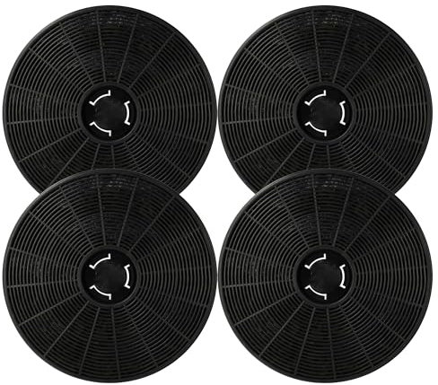vhbw 4x Aktivkohlefilter kompatibel mit Klarstein Limelight 10041133, 10041227, 10041228 Dunstabzugshaube - 16 cm