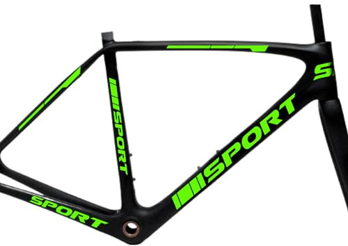 DualColorStampe Set 15 Adesivi Stickers Decal Telaio Bici Bicicletta adesivi telaio MTB Universale Protezione COD. B0169 (VERDE FLUORESCENTE)