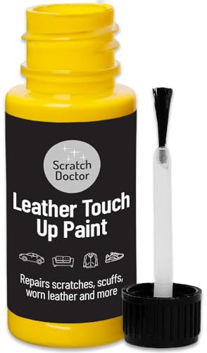 Scratch Doctor Leather Touch up Paint | For Furniture, Sofas, Cars Seats, Shoes, Handbags 15ml (Yellow)