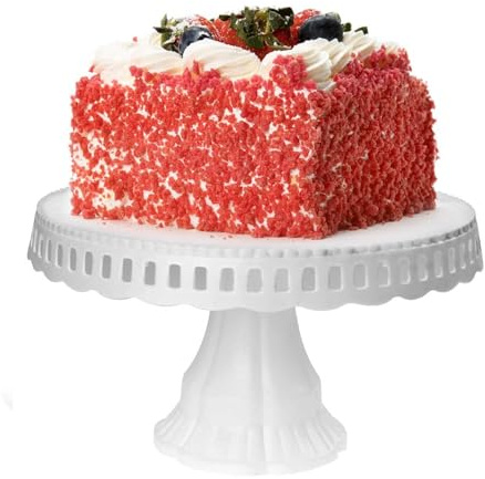 UNIQUE HOME LIVING Cake Stand Muffin Mini Cakes Cupcake Display Stand for Weddings Birthday Party Anniversary Afternoon Tea, 1-Tier Plastic Dessert Serving Plate