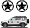 2 Pezzi Adesivo Stella Militare Nera, off Road Stella Militare US Army Varie Dimensioni 15 cm 15 cm, Adesivi per 4x4 off Road Decalcomanie per Auto Moto Fuoristrada Renegade Wrangler Panda