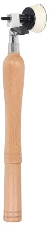 Kit Levigatrice Manuale per Ciotola, Cuscinetti 1 Pollice e 2 Pollici, 50 Dischi Abrasivi, Manico Lungo in Legno, Testa a Doppio Cuscinetto, per Tornio per la Lavorazione del