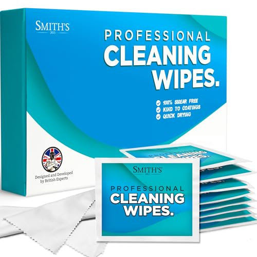 Professional Screen Wipes by Smith’s® | 60 Pack | 14 x 14cm | Perfect Cleaning Wipes for 17” Monitors, Laptops, iPads, Mobile Phones, 17” LCD TVs, Tablets, PCs, Keyboards & More!