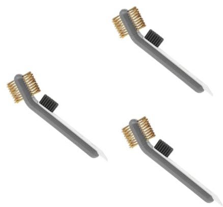 TOPBATHY 3Pcs Cleaning Brush Set with Long Handle Wire Brush for Efficient Grease Removal Multi-Purpose Rotary Cleaning Tool for Kitchen and Home Use