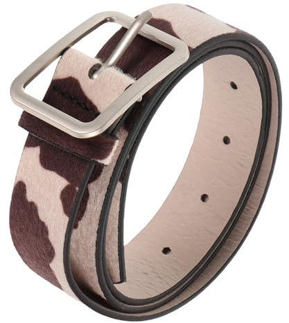 BESPORTBLE Kuh-pu-gürtel Damen Gürtel Frauen Mit Braunem Gürtel Cowgirlgürtel Für Damen Kuhdruckgürtel Für Frauen Bögen Kette Kuhmädchengürtel Frauengürtel Hose Mit Kuhmuster Cowgirl-hosen Pu