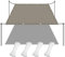 Voile d'ombrage Imperméable 360 x 380 cm Tissu Anti Rayons UV Imperméable Bache Ombrage Auvent D'Ombre avec Oeillets Cordons pour Patio Jardin Terrasse Extérieur, Taupe