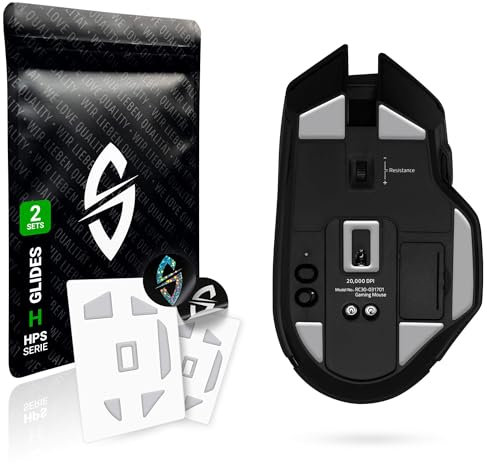 SensoryBoost HPS Glides (Lot de 2) pour Razer Basilisk Ultimate – Équilibre Parfait Entre Vitesse et contrôle – Arrondi et Durable – Patins de Souris de Rechange, Skates – Accessoire Souris