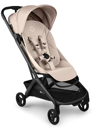 Bugaboo Butterfly 2 Reisebuggy, leicht und kompakt, Handgepäckgröße, faltbarer Reise-Kinderwagen mit Liegefunktion, einhändig faltbar, großer Untergestellkorb, ab 6 Monaten bis 4 Jahre, Desert Taupe