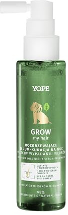 YOPE - GROW my hair Serum gegen Haarausfall für die Nacht - stärkt Haarfollikel regeneriert die Kopfhaut fördert Haarwachstum natürliche vegane Formel dermatologisch getestet - 110 ml
