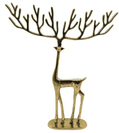 Lambert [BR] Rudi Rentier Weihnachtsdeko, Gold Antik, H 43 cm
