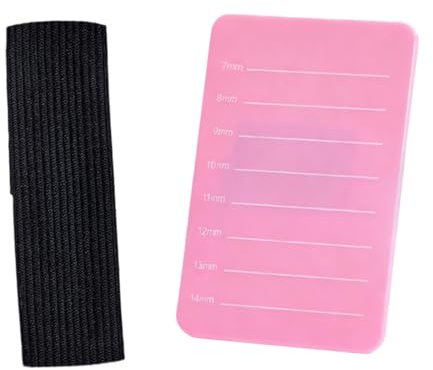 LeeQinersw Handpalette für Wimpernverlängerungen, Wimpernhalter, Wimpernstreifenpalette für Kosmetikstudios, Rosenrot, 8 bis 15 Mm