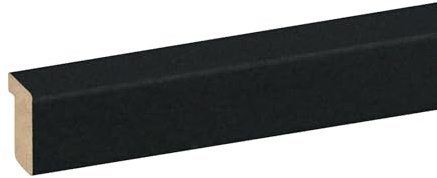 KGM Abschlussleiste für Akustikpaneele Schwarz - 18x22 mm, 1 Stück | MDF foliert, passend zu ExPress-Paneelen, sauberer Wandabschluss, PEFC-zertifiziert