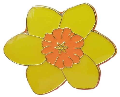 Pin's jonquille, fleur jaune, St Davids Day Pays de Galles