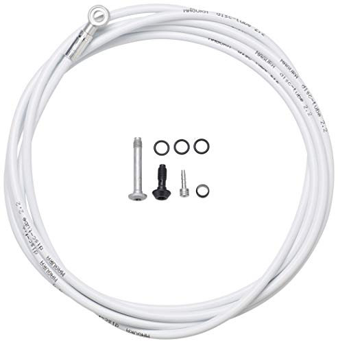 Magura Unisex – Erwachsene Tubazione Disctube per MT4 fino a MT Trail Carbon, Bianco, lunghezza 2.500 mm Banjo e Vite in alluminio Nero, 4X o-Ring(conf. = 1 Pezzo) Bremsscheide, Multi-Color