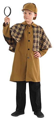 Fun Shack Disfraz Detective Victoriano Niños, Disfraz Sherlock Holmes, Carnaval y Halloween, S