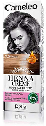 Cameleo - Kräuter-Henna-Farbcreme - Haselnuss - Natürlicher Henna-Extrakt & marokkanisches Öl - Semi-Permanent - gleichmäßige, tiefe Farbe - hypoallergen - 75g